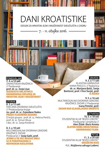 Dani kroatistike (7. – 11. 3. 2016.)